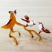 Item952 ヴェネチアンガラス 小鳥と花 レッド