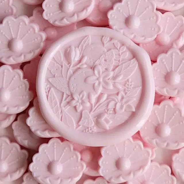 シーリングワックス shell /  pastel pink【約90粒】