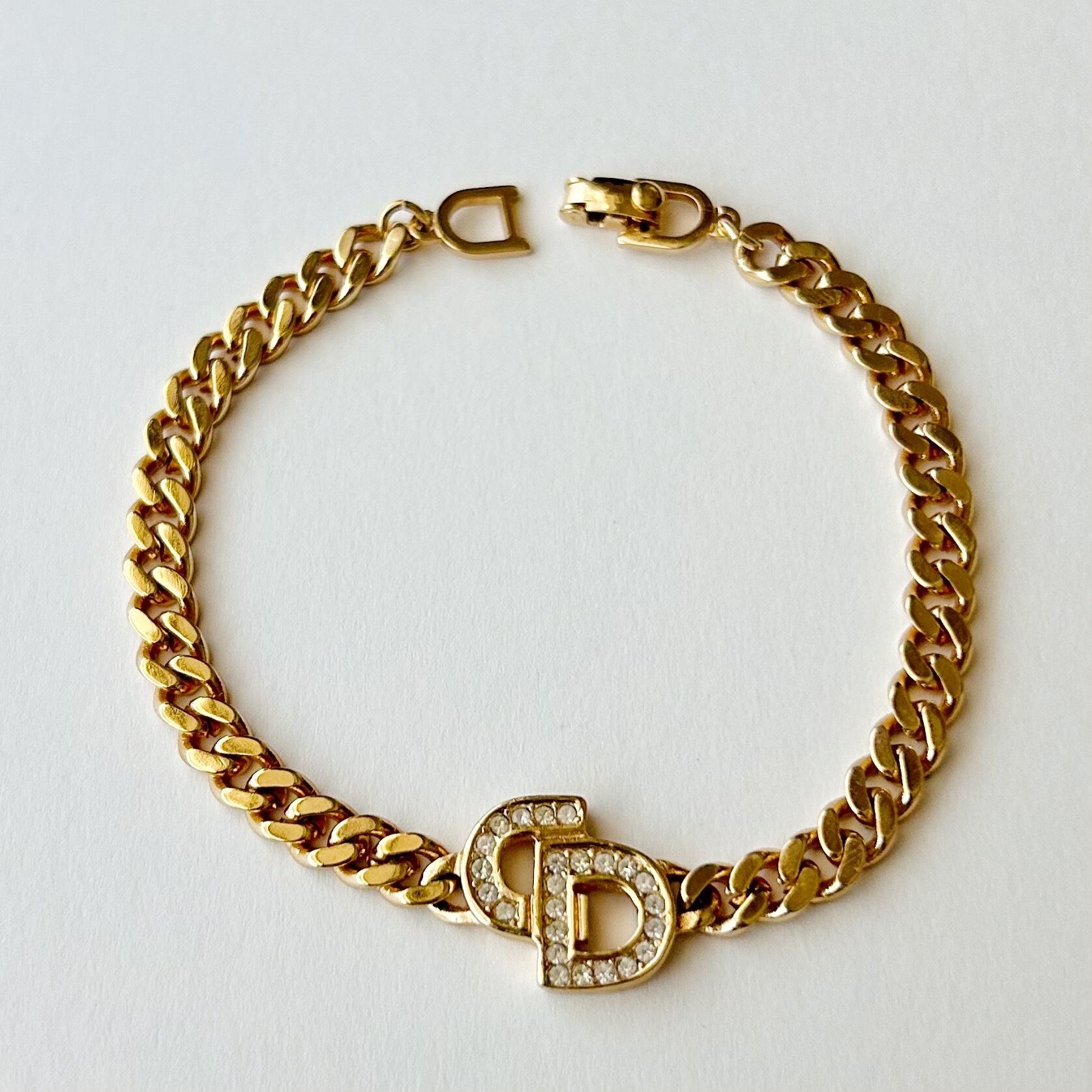 B7086】Christian Dior logo bracelet/クリスチャンディオール