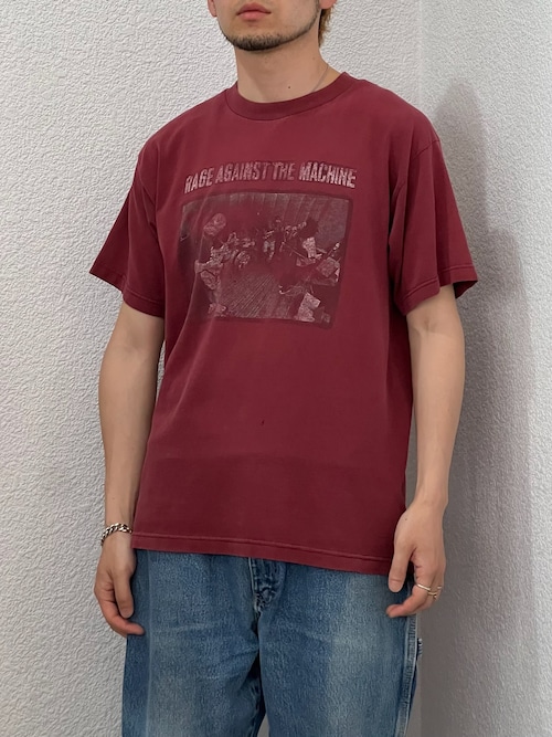 90s GIANT Rage Against the Machine　両面プリント　バンドTシャツ　　L