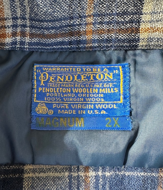 -Pendleton- Vintage 70s XL Board Shirt made in USA