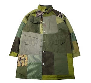 【mJK04】再構築中綿入りミリタリーロングコート military long JACKET