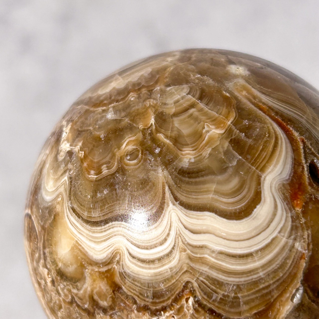 チョコレートカルサイト スフィア * Amber Calcite * 天然石