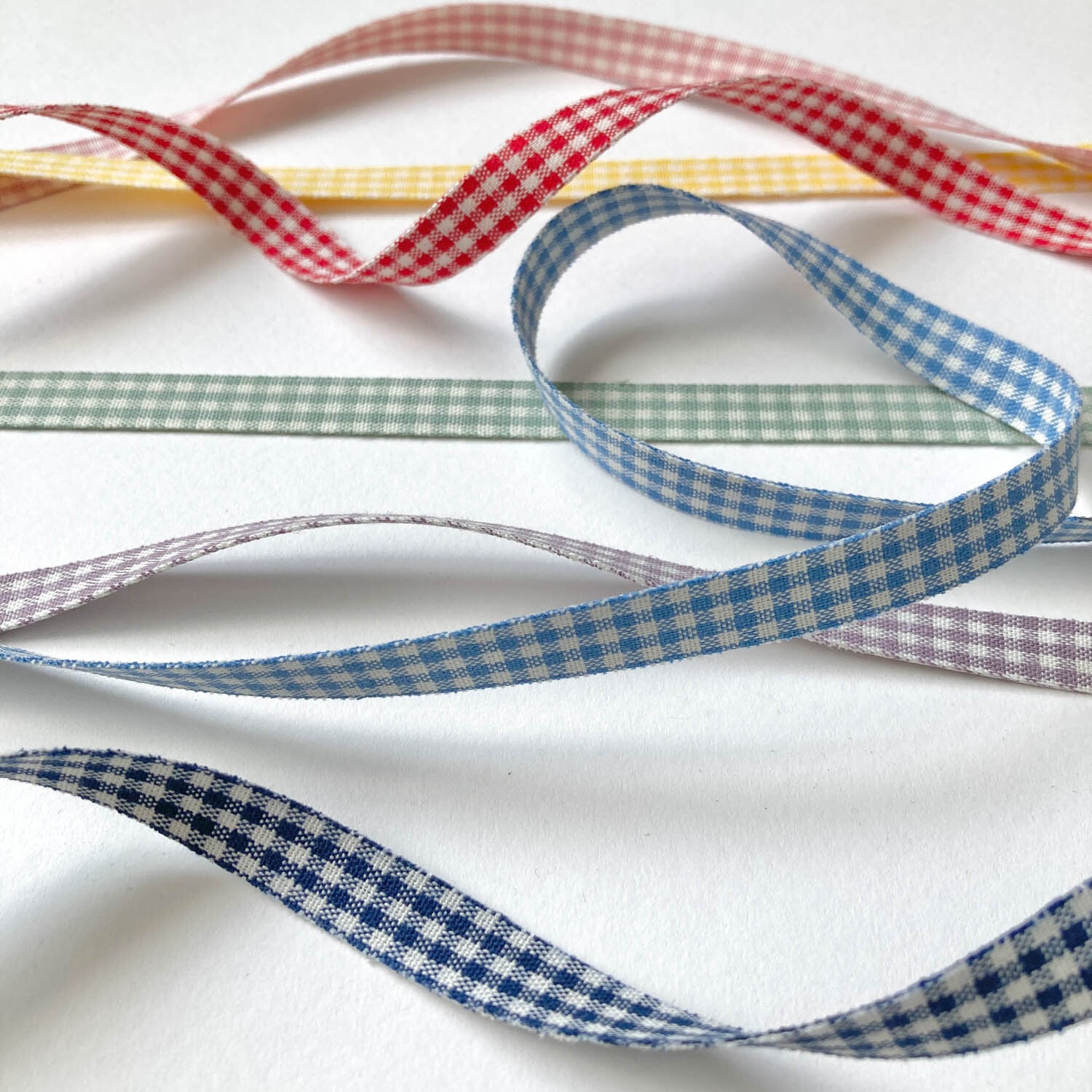 ギンガムチェックのダブルフェイスリボン（50cm〜） | Dua