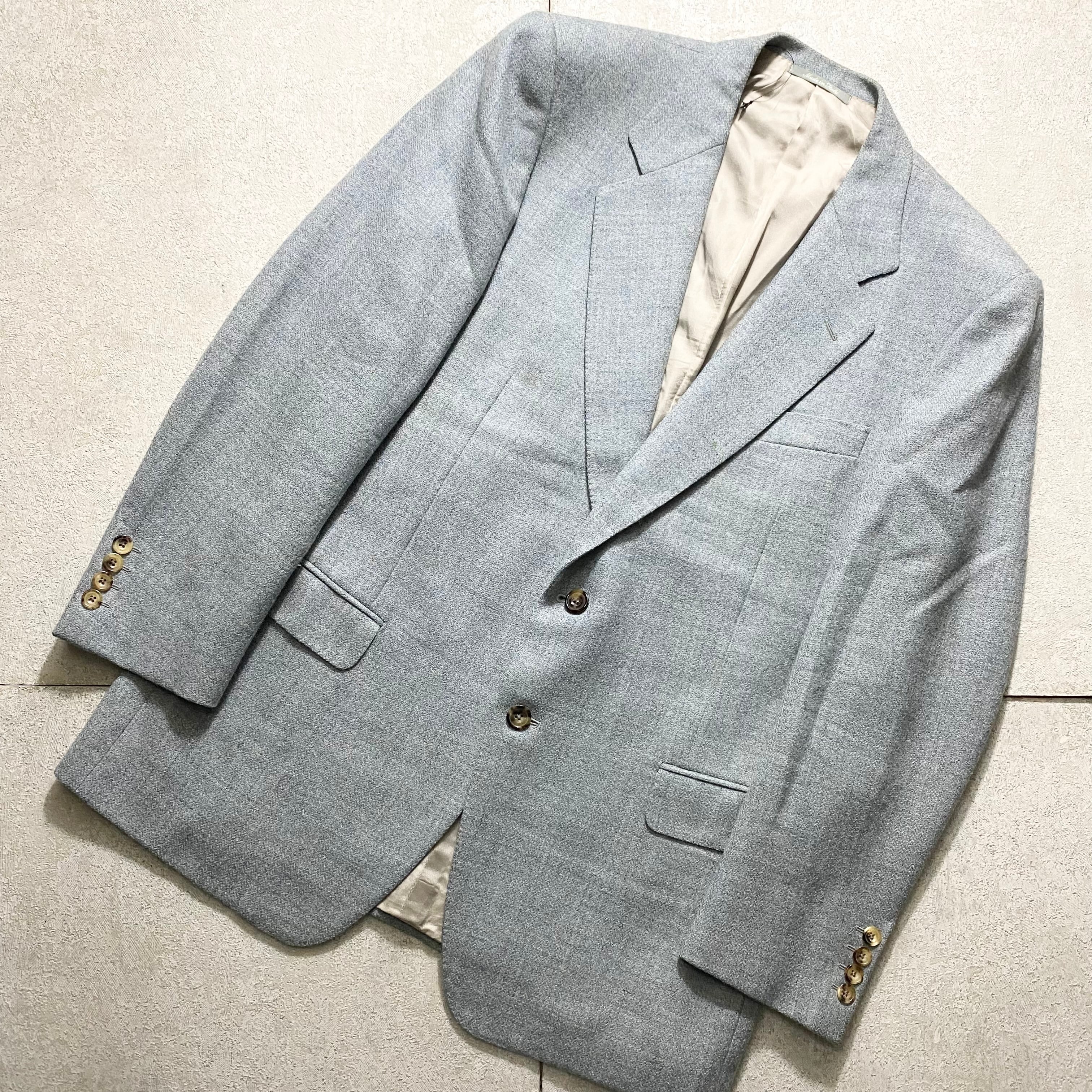 vintage YVES SAINT LAURENT RIVE GAUCHE “HOMME” saxe blue tailored 