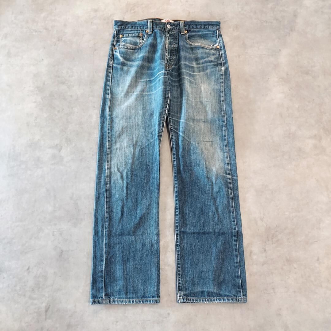 リーバイス501 Levis W33 ブルーデニム 青 ヒゲ 古着 15989