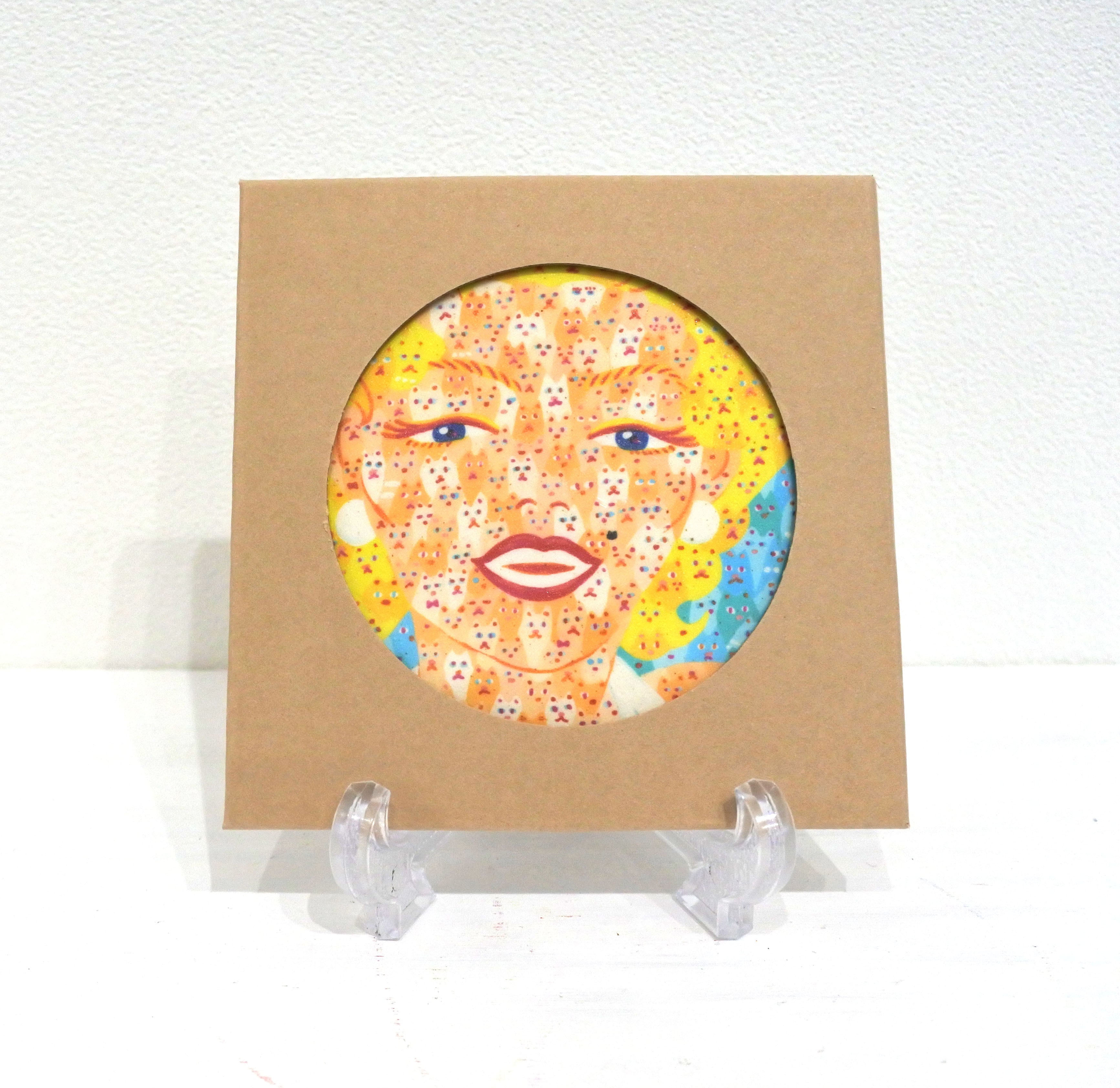 美濃焼コースター 「ニャリリン」 Mino ware coaster - Nyarilyn | ai