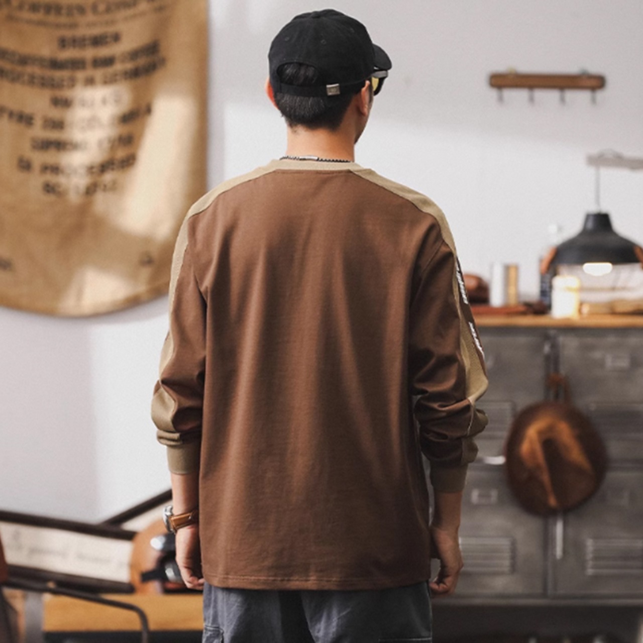 Bicolor crew neck cut and sew 0214 - 6