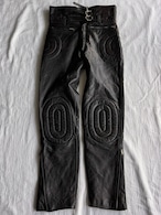 "Vintage" Waist Belt Gimmick Leather Pants