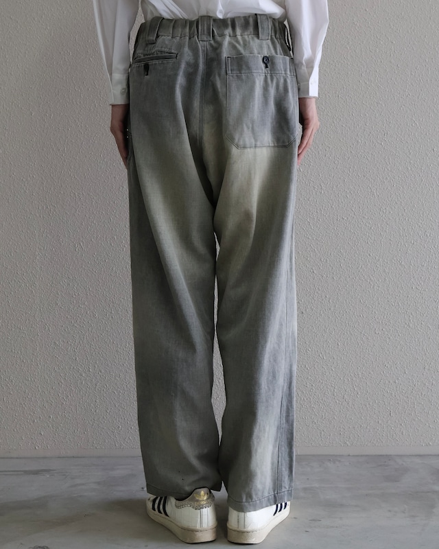 【Y's】elastic waist wide slacks