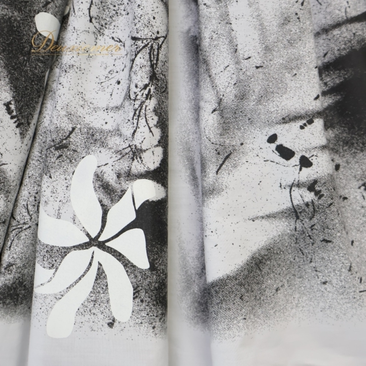 フラダンス 衣装 パウスカート ホワイト系 アロハスタンダード ダブル リバーシブル ALOHA STANDARDS 日本製 ティアレ柄 白 黒 黄 ハワイアン アロハ レッスン 練習 華やか かわいい スカート ブラック系 イエロー系