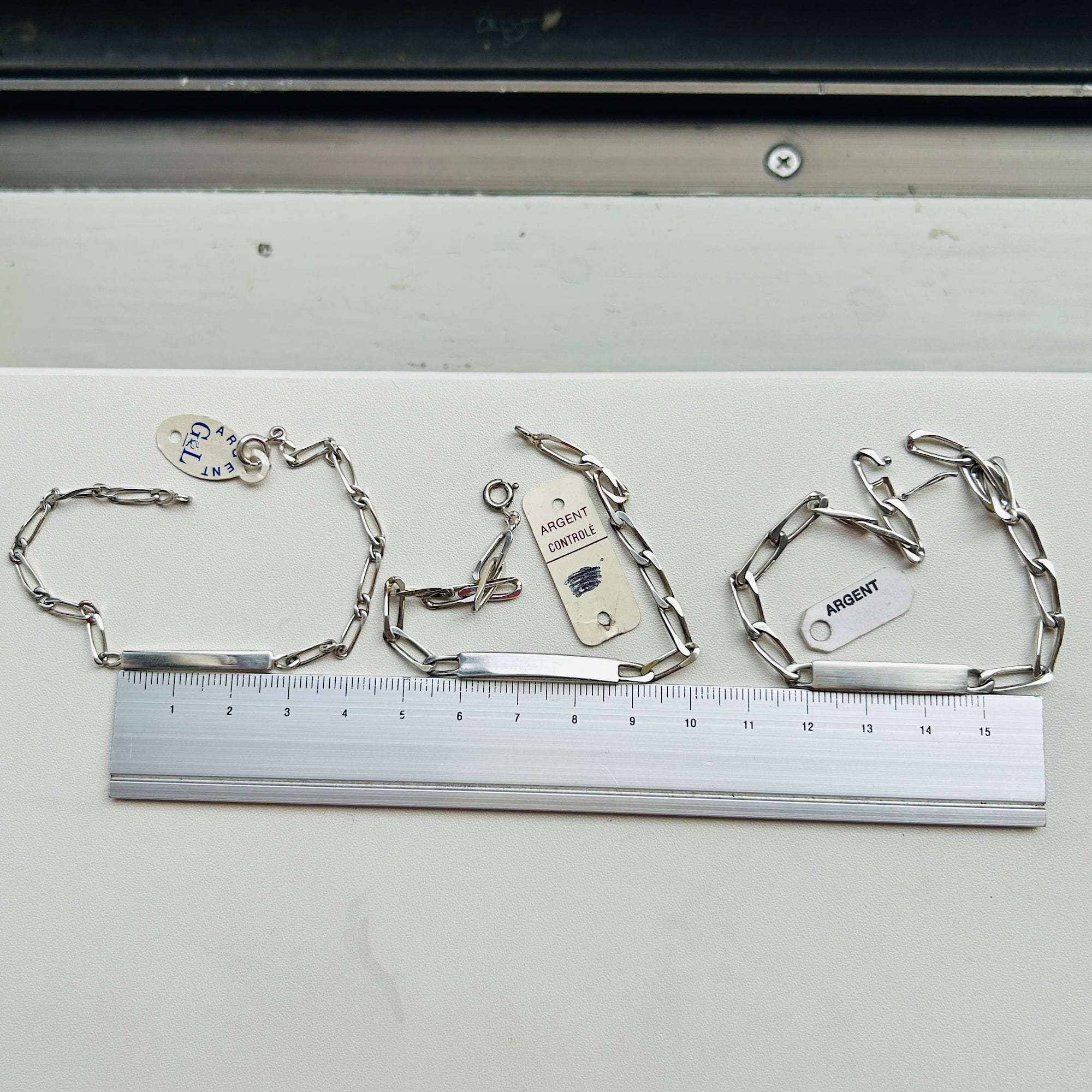 フランスシルバー800 OLD stock IDブレスレット（18cm / 4.9g） | Milo