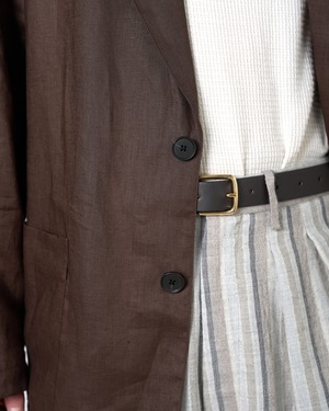 ssstein "LIGHT LINEN EASY SINGLE BREASTED JACKET〔BROWN〕"