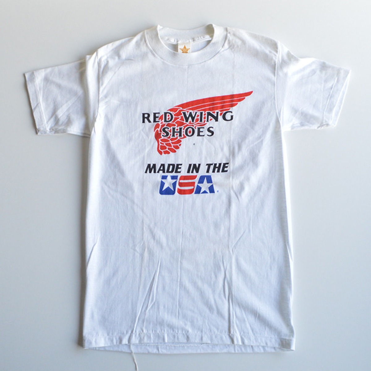80s レッドウイング(RED WING) ロゴTシャツ USA製 白 M デッドストック 