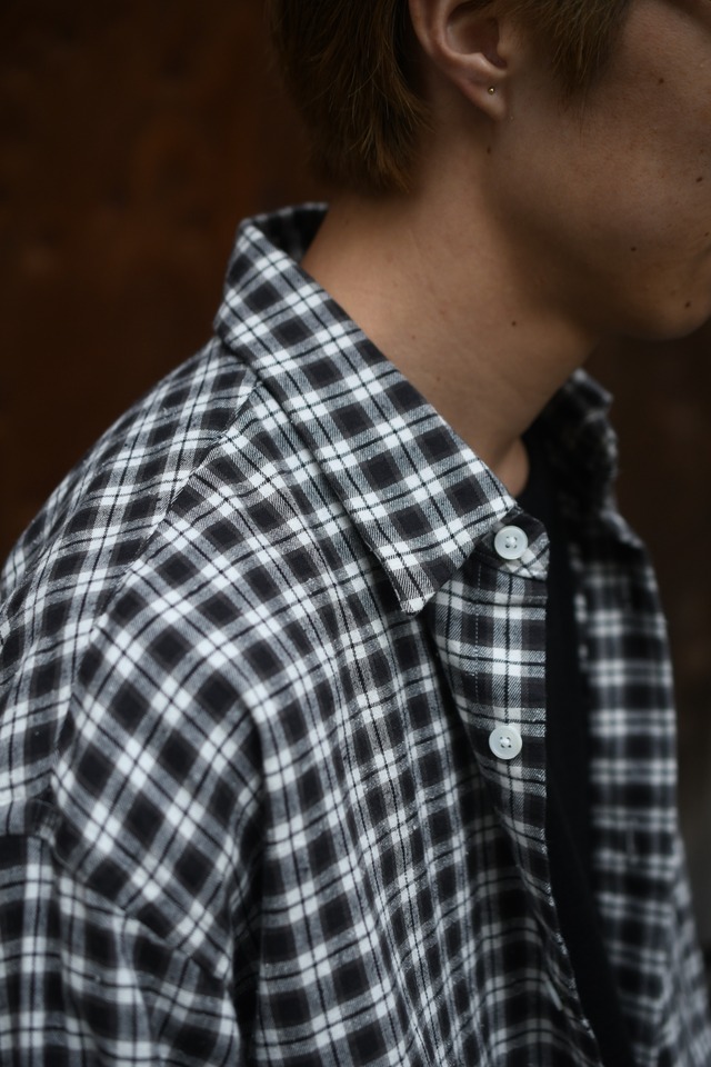 BAUTH / COTTON SILK CHECK SHIRTS (CHARCOAL CHECK)