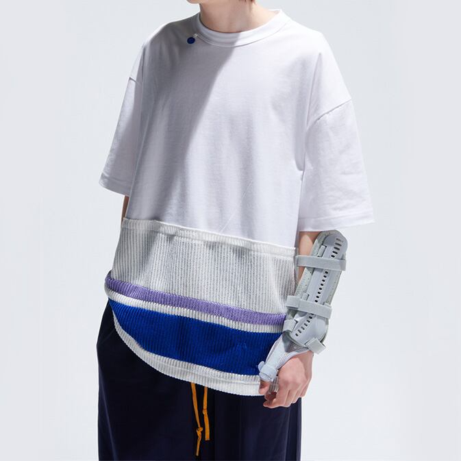 ★STRIPE COLOR CONTRAST STITCH PENDANT T(unisex)　　　A0606