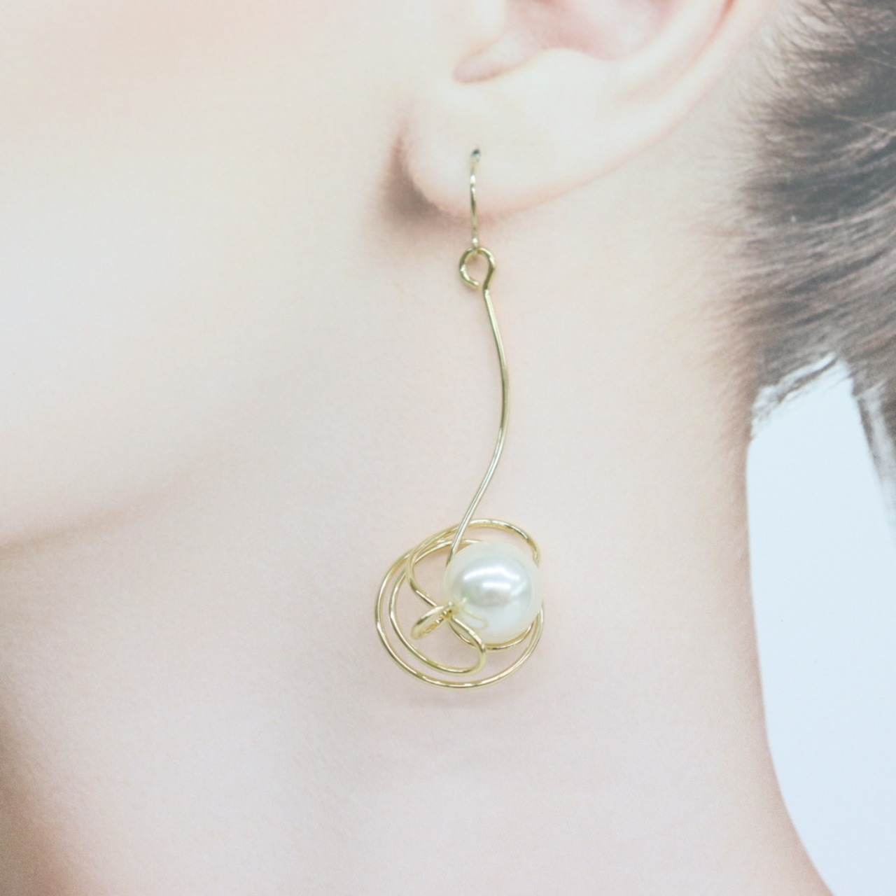 wire pearl pierce【BS0069】