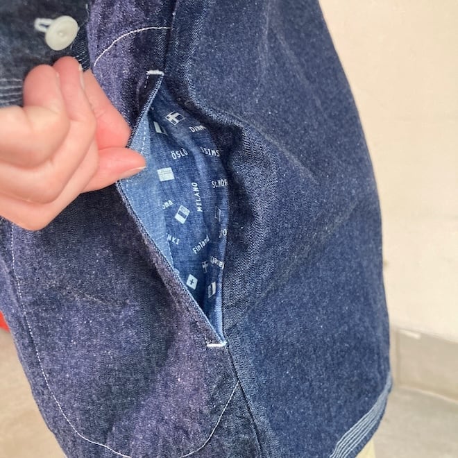 快晴堂デニム シャツ 5+ 快晴堂 レディース メンズ シャツ ステッチ沢山シャツ HAYATE デュアル