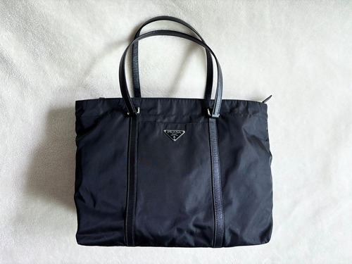PRADA Tessuto Nylon & leather tote bag MADE IN ITALY