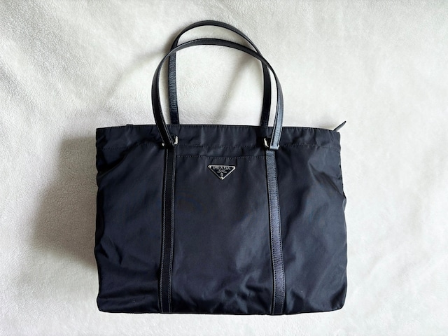 PRADA Tessuto Nylon & leather tote bag MADE IN ITALY