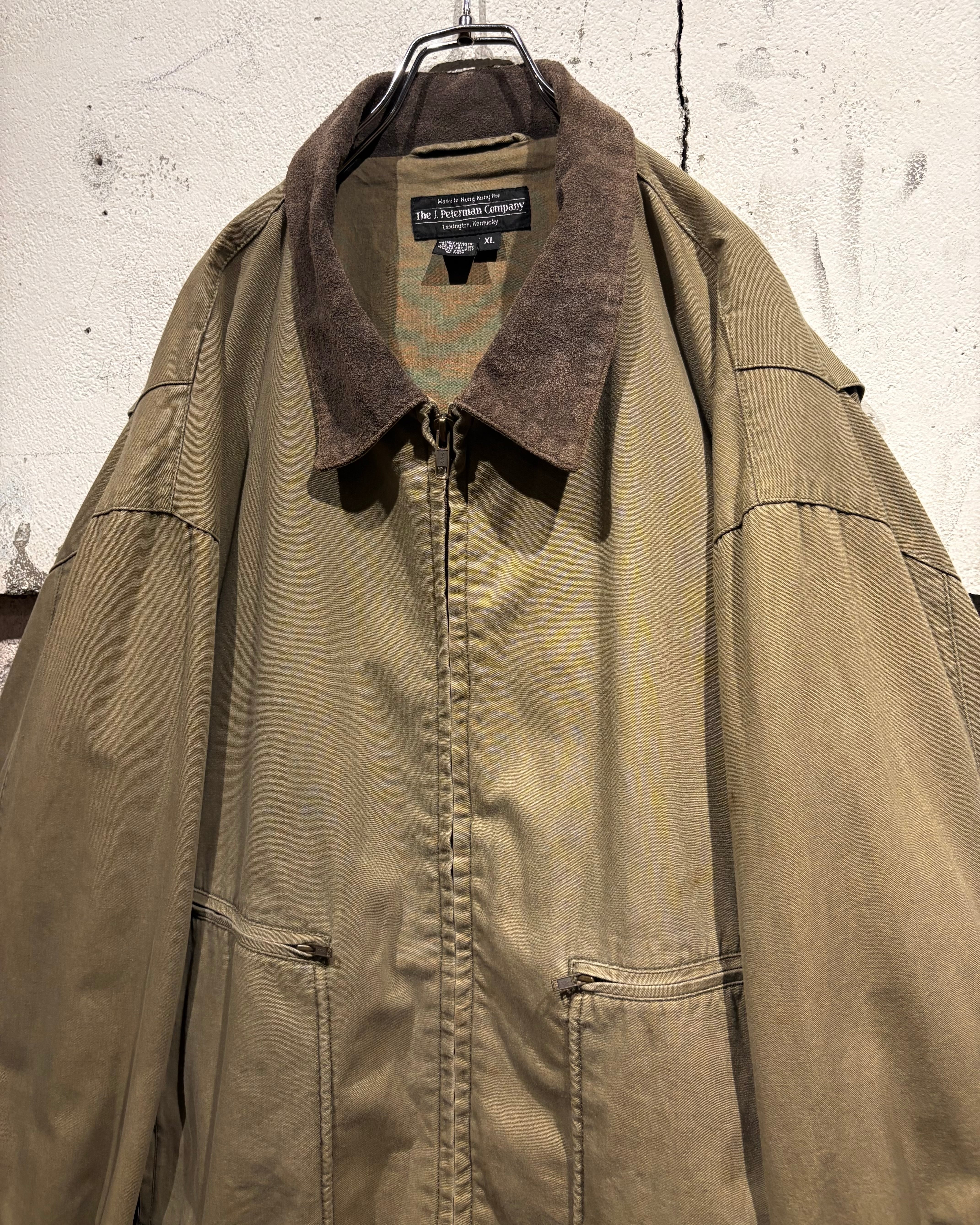 Caka otto】80's〜90's “The J.Peterman Company” Good Fade Leather