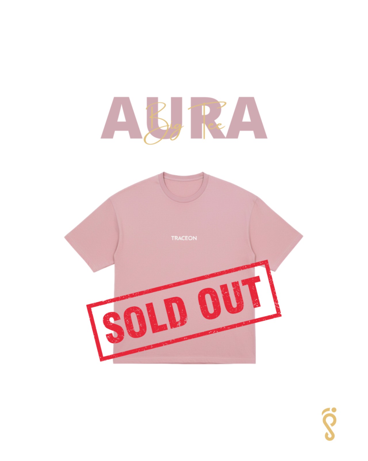 Aura - Big Tee (smoky pink/white) - 1