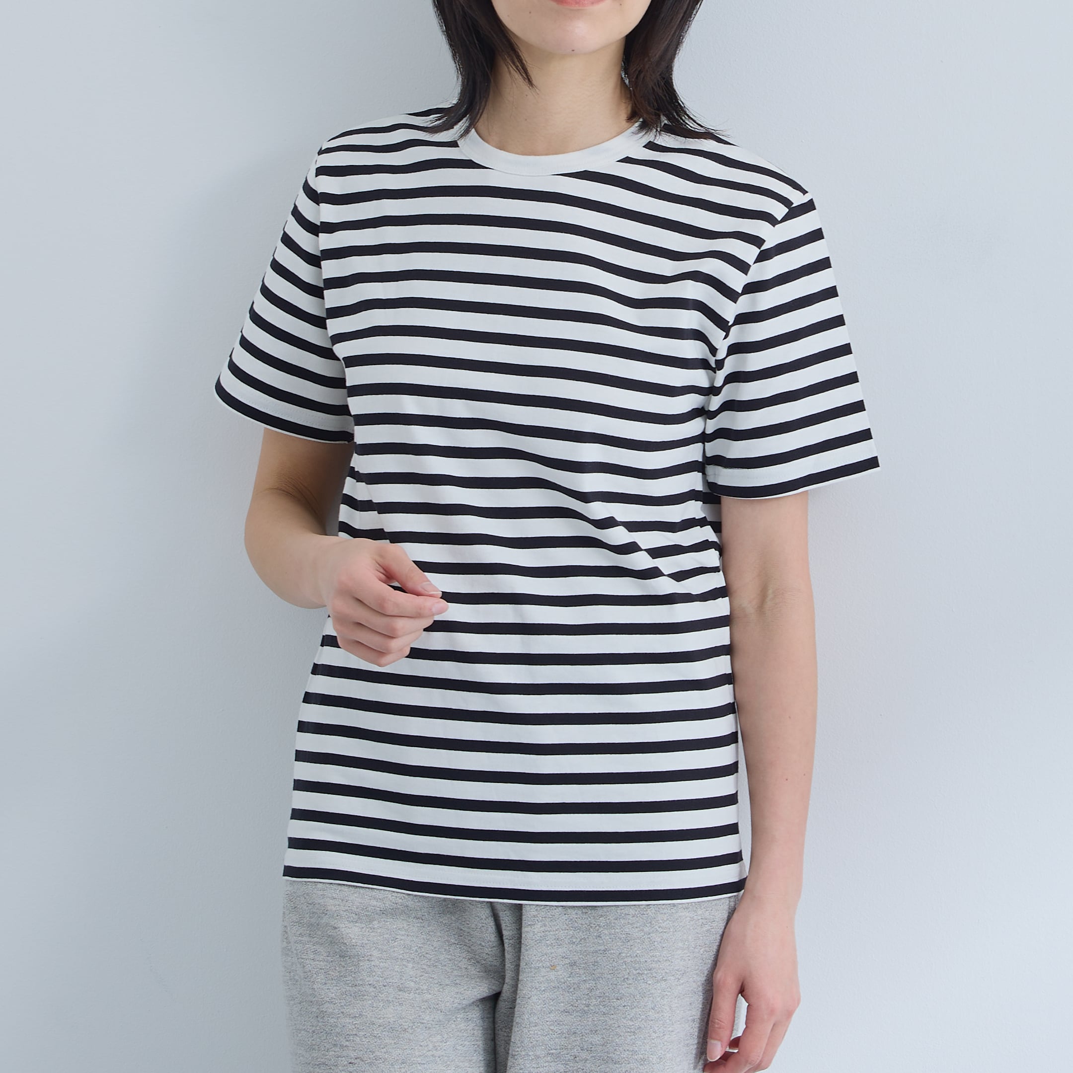 A.U.G relaxing 半袖ボーダークルーネックTシャツ /800012 | AUG