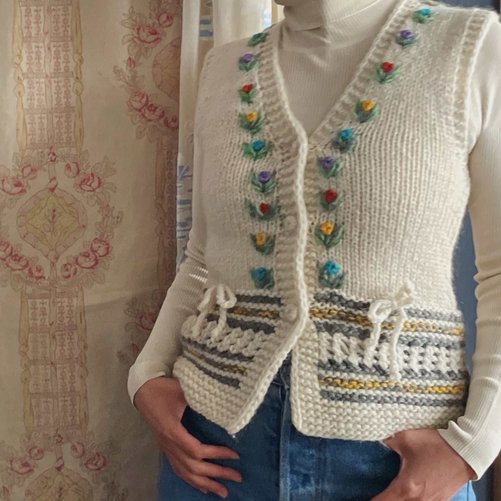 イギリス 手編み ニットベスト｜Vintage | SASHIIRO