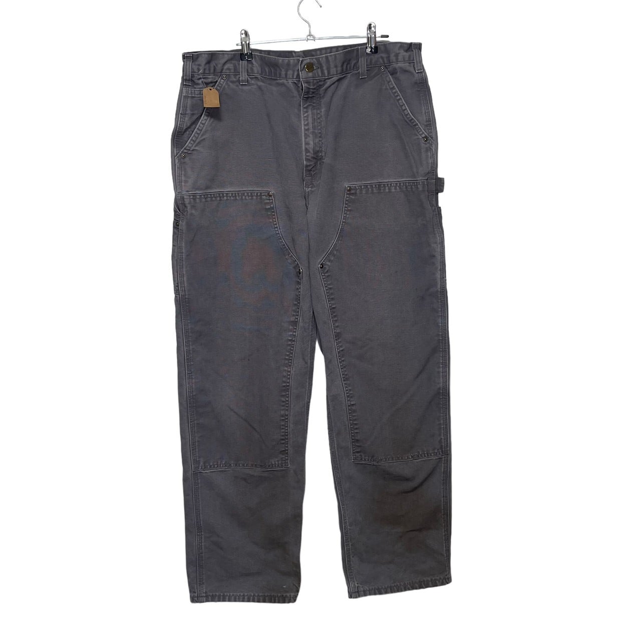W38×L32】【ダブルニー】Carhartt ペインターパンツ コットン100% 革 