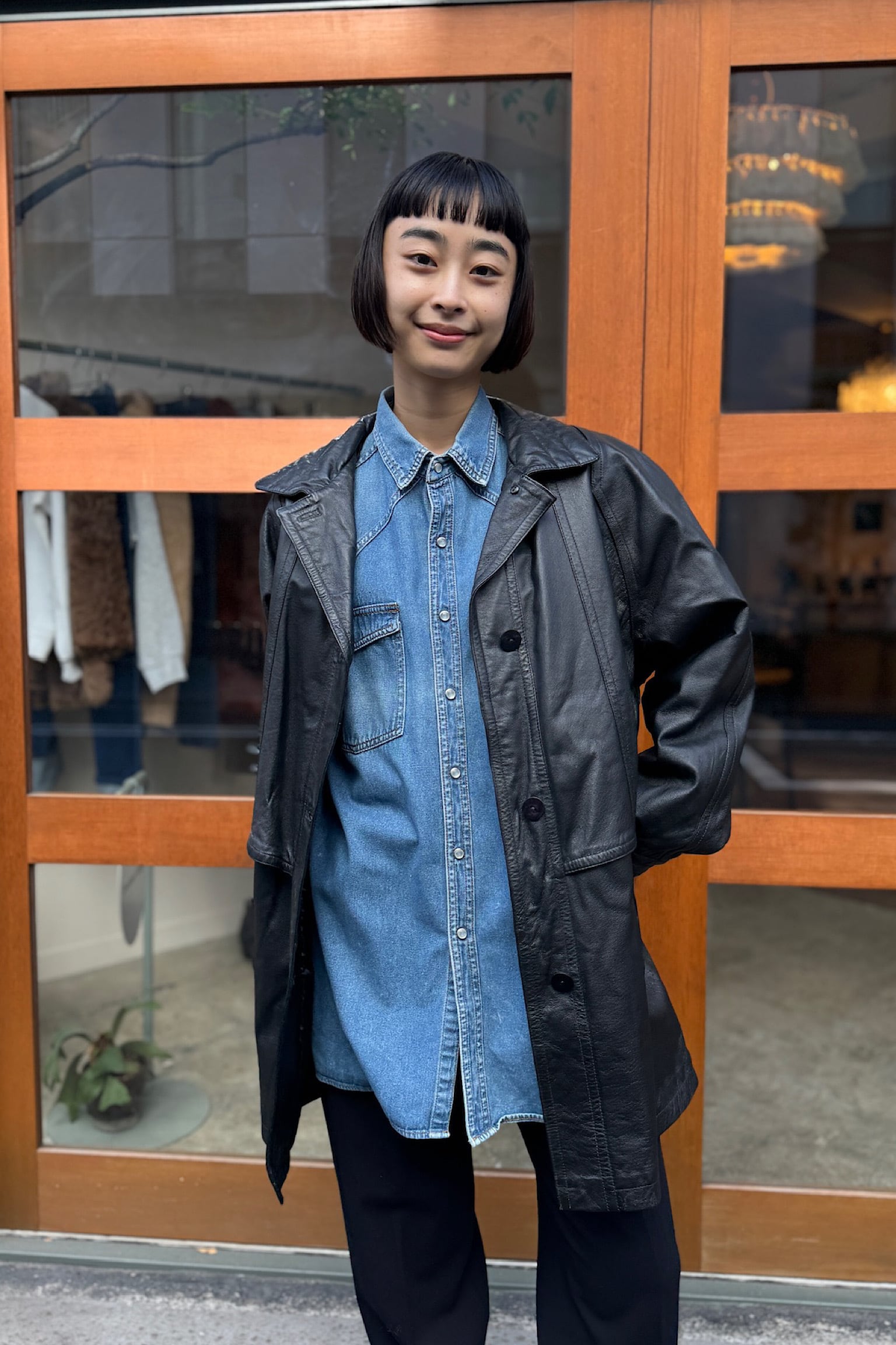 お取り置き】CANDA ブラックレザーコート | DROOMTUIN_VINTAGE