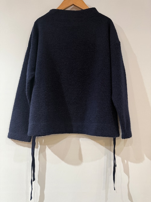 送料無料：Bliss Bunch　ブリスバンチ/毛混パイルボトルネックプルオーバー　  ネイビー