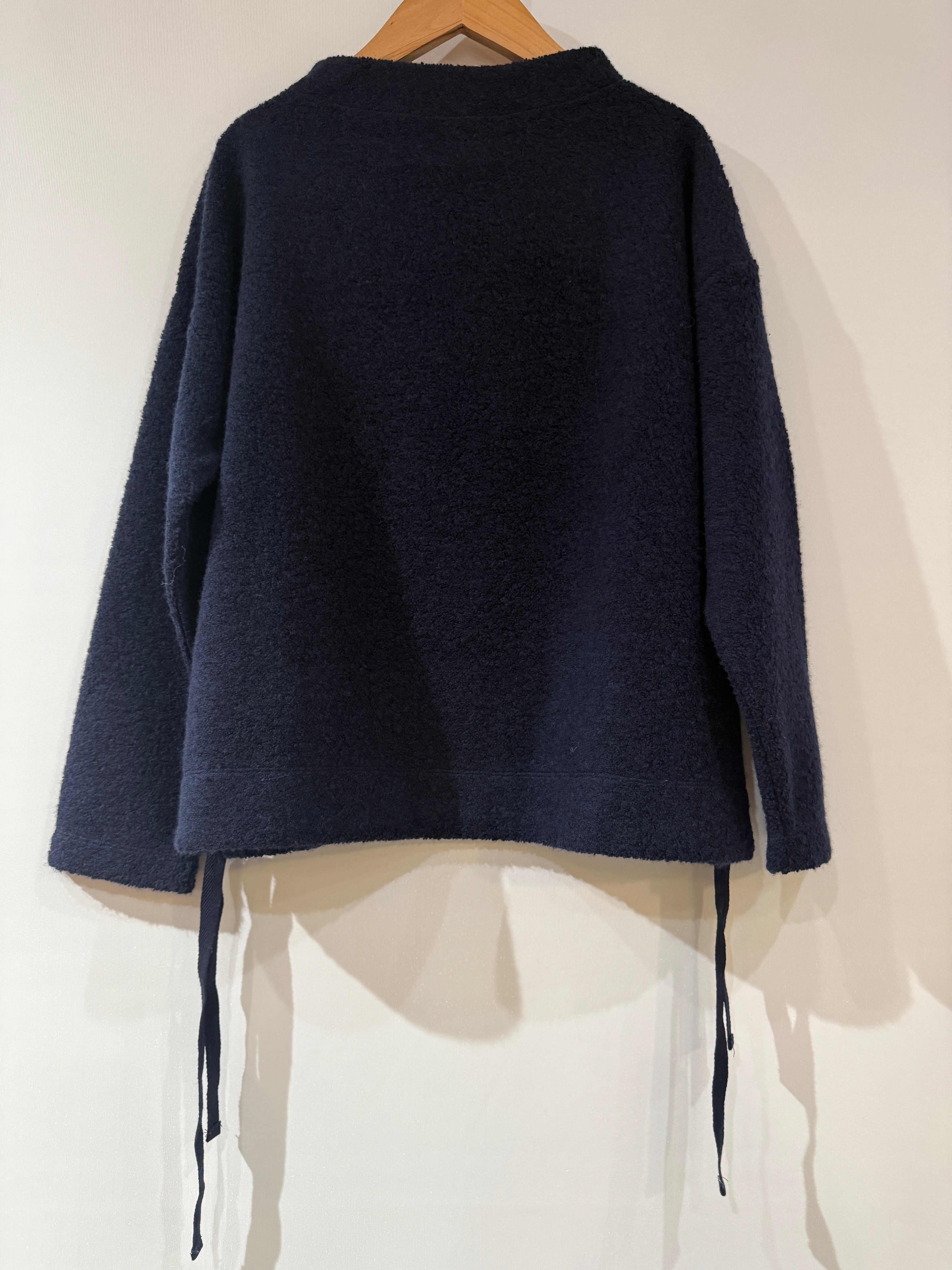 送料無料:Bliss Bunch ブリスバンチ/毛混パイルボトルネックプルオーバー ネイビー