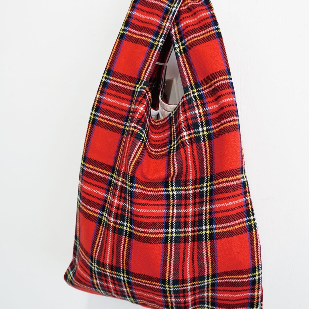 新品 マスターアンドコー ハンドバッグ レッドチェック MASTER & CO