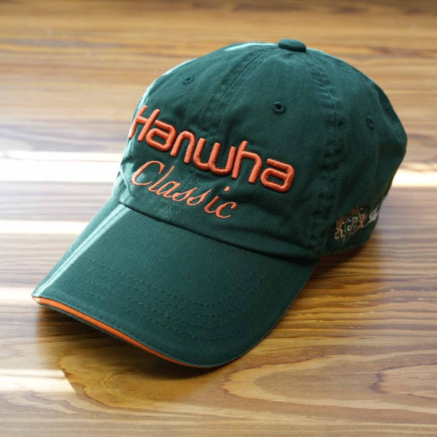 韓国系 Hanwha classic 韓国 キャップ グリーン×オレンジ