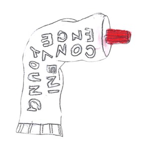 White Tube sticker 5.4×7.2cm