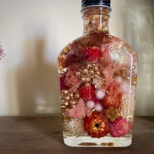 original herbarium *flower bottle*  red × pink  (オリジナルハーバリウム)