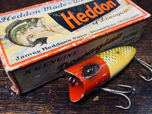 Leurre De Pêche Vintage Heddon Walton Feather Tail #40 - Pour Brochet, En Plumes