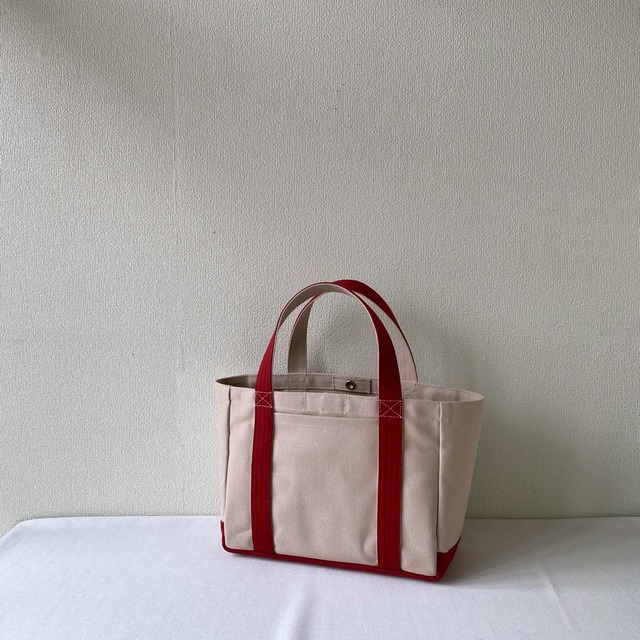 【全6色】「軽いボックストート」横長サイズ／アルマダ8号帆布【受注制作】