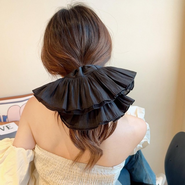 プリーツ オーガンジー シュシュ 3412862