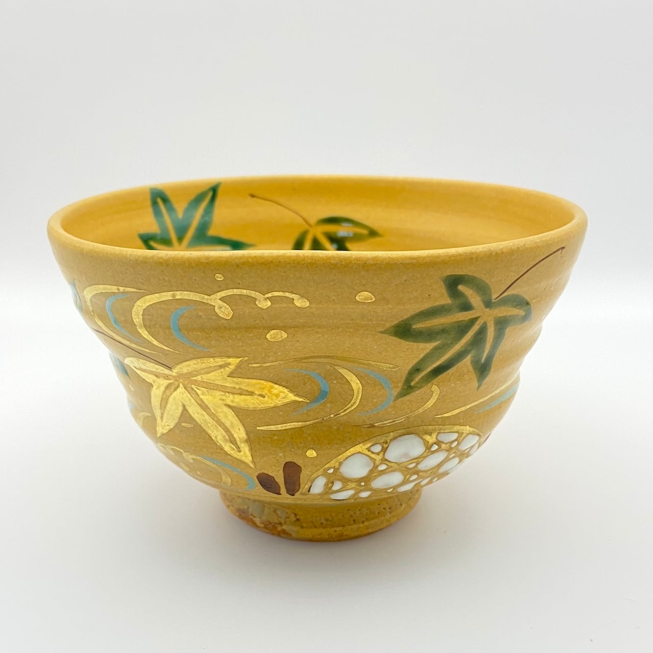 京焼 色絵ワラビ茶碗 新品 新古】茶碗 色絵 青楓流水 田中渓峰 紙箱入 CWN028 | 錦玉堂