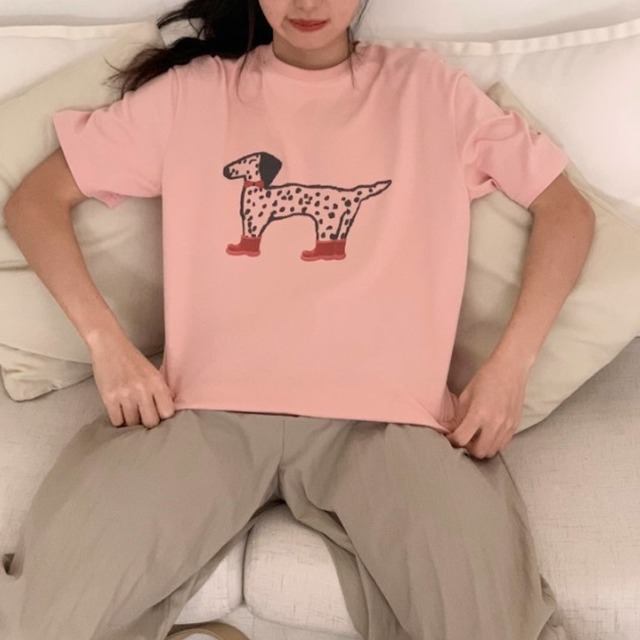 ”boots puppy”Tシャツ