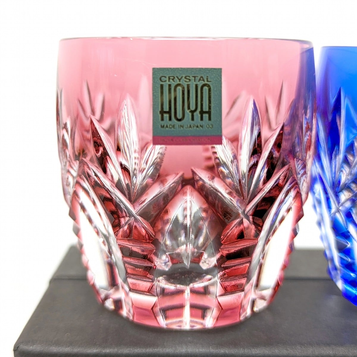 HOYA CRYSTAL・ショットグラス・ペアセット・酒器・No.230525-23・梱包 