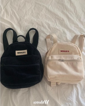 即納・送料無料【WouldU】new backpack / corduroy / リュック / ウッドユー