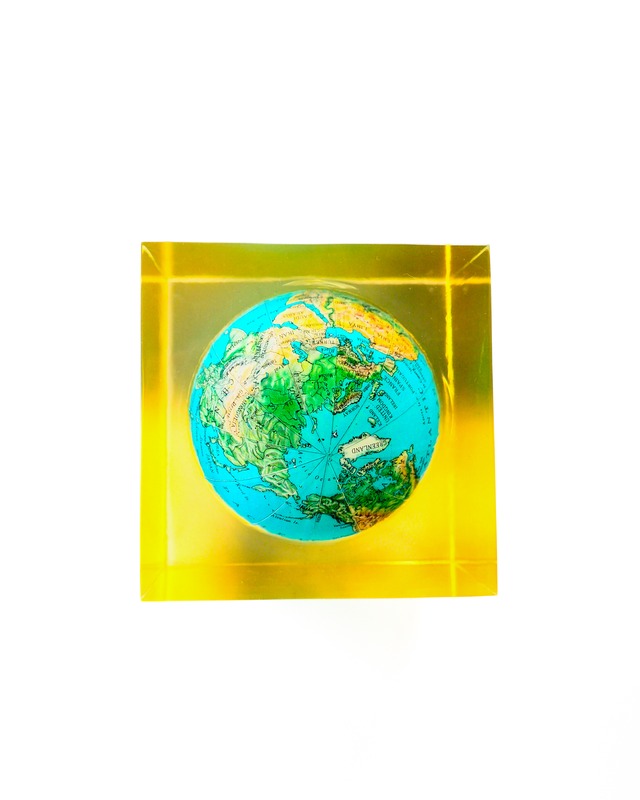 BIG Earth glass paperweight