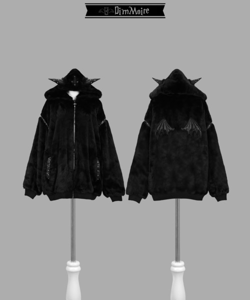 BABY DEVIL ファーパーカー【Black】