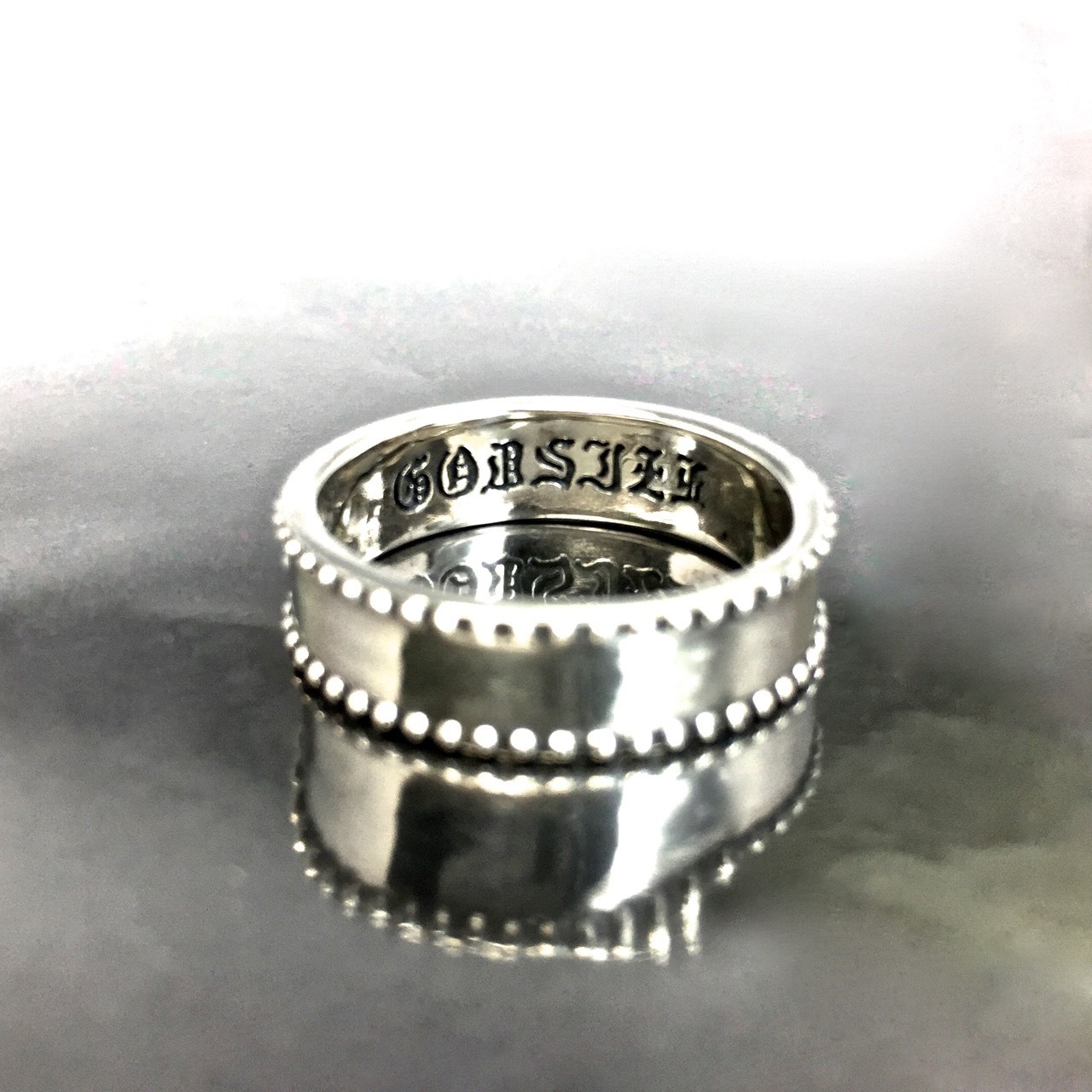 STUD RING [S] with SMOKY QUARTZ / スタッドリングS・ スモーキークォーツ