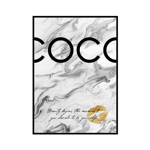 "COCO Beauty begins..." White marble - COCOシリーズ [SD-000556] A4サイズ ポスター単品
