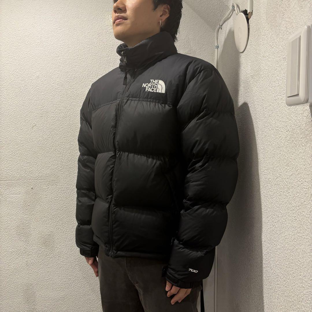 USA規格 ノースフェイス ダウンジャケット ダークブラウン メンズL相当