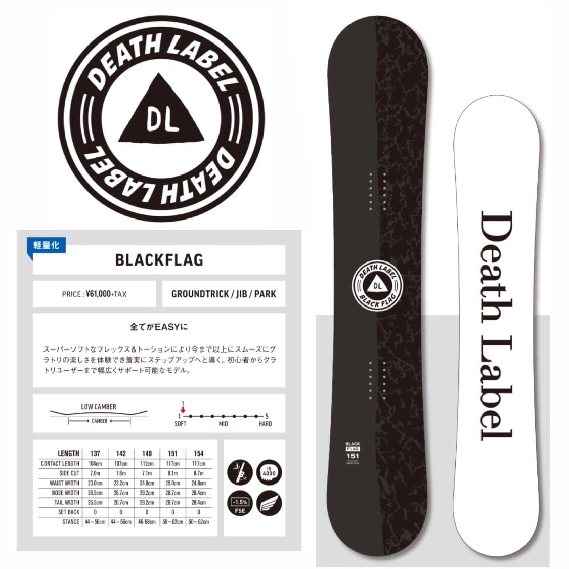 049 21-22 DEATHLABEL BLACK FLAG 154 グラトリ