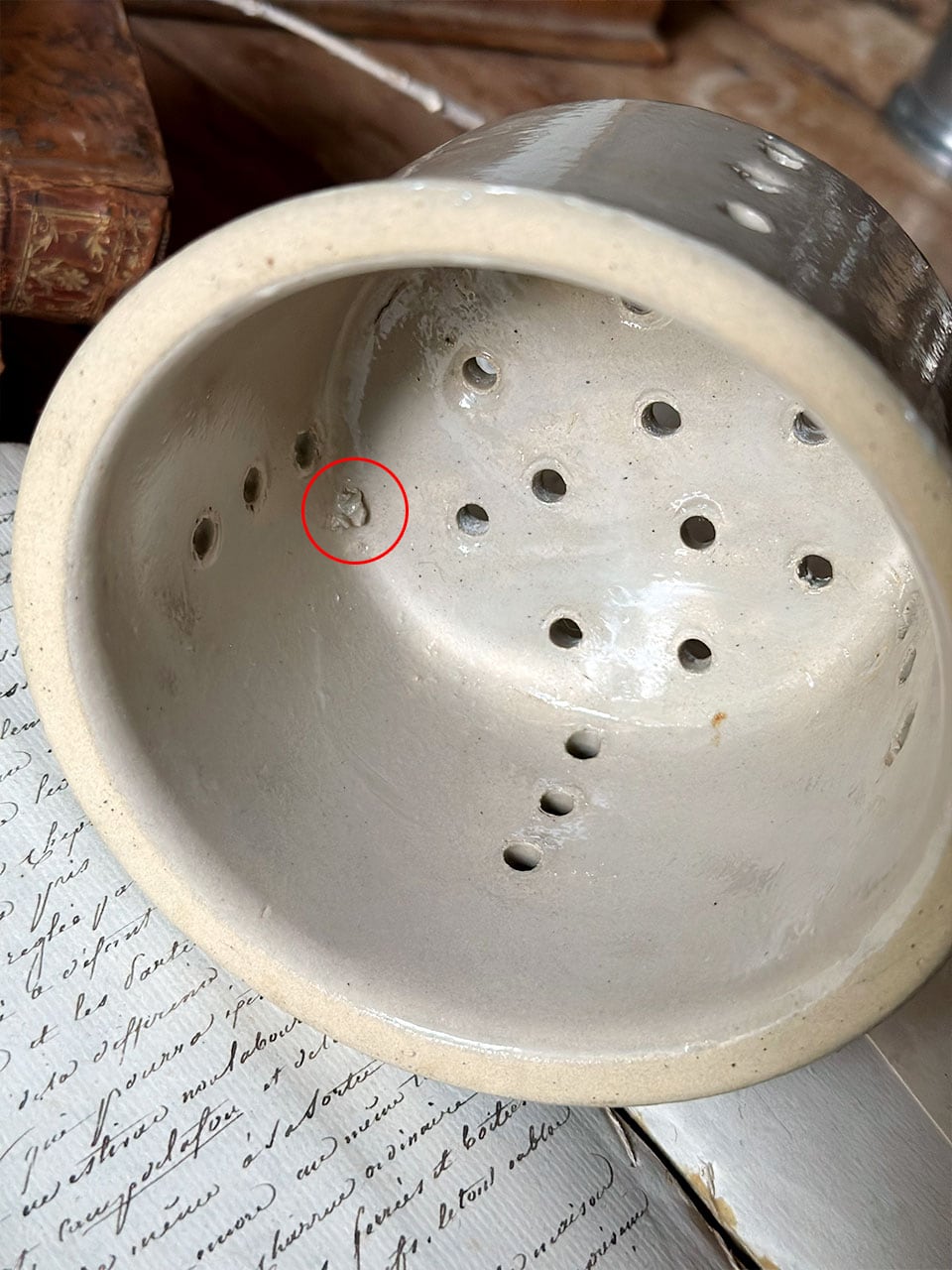フロマージュ用水切りポット 陶器の入れ物 チーズ | Brocante de La